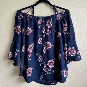 Off-Shoulder Floral Blouse from Seven Sisters